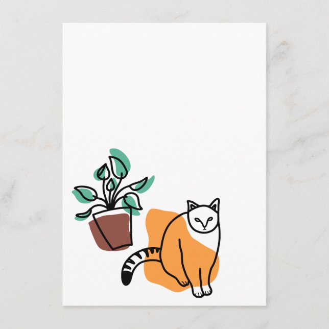 Katt och växter meny (Framsida)