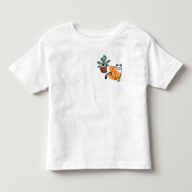 Katt och växter t shirt (Framsida)