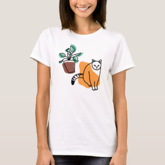 Katt och växter t shirt