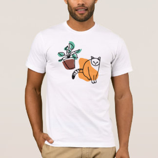 Katt och växter t shirt
