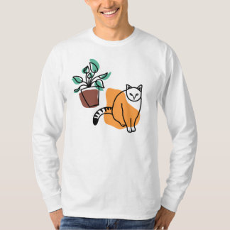 Katt och växter t shirt