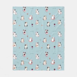 Katt och Vin Fleece Blanket