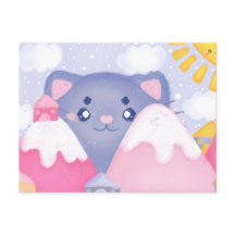 Katt- och vinterberg med kute Sol