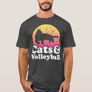 Katt och Volleyball Manar eller Womens Cat T Shirt