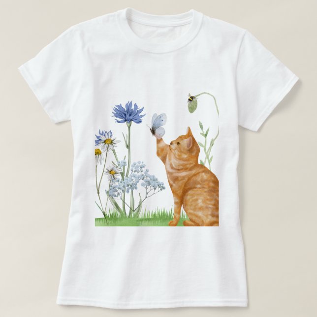 Katt- och WildBlomdams tee (Design framsida)