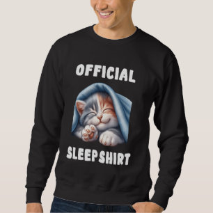 Katt - Officiell Sleepshirt Pajamas Nightgown Lång Ärmad Tröja