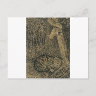 Katt Og Ekorn av Theodor Severin Kittelsen Vykort