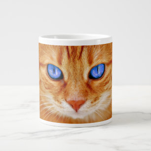 Katt Ögon Ansikte Tiger makrill röd Katt Jumbo Mugg