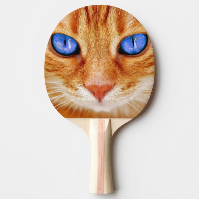 Katt ögon ansikte Tiger makrill röd katt Pingisracket (Framsidan)