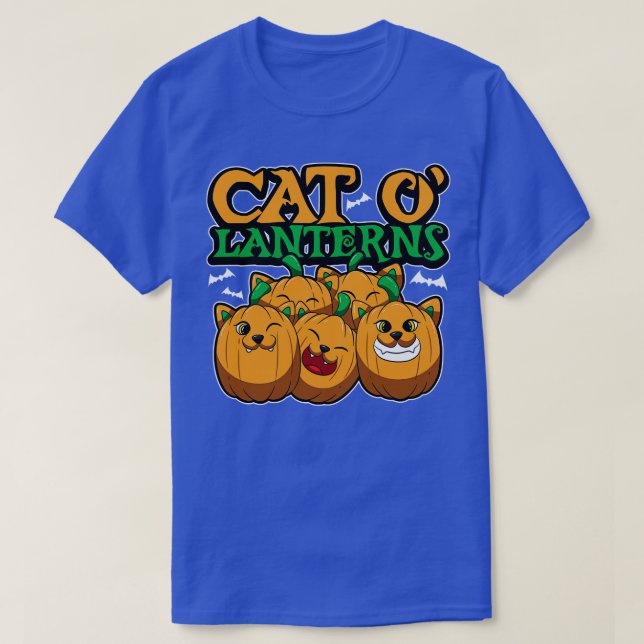 Katt OLanternor Kitten Pumpkins Kattdjur Costume T Shirt (Design framsida)