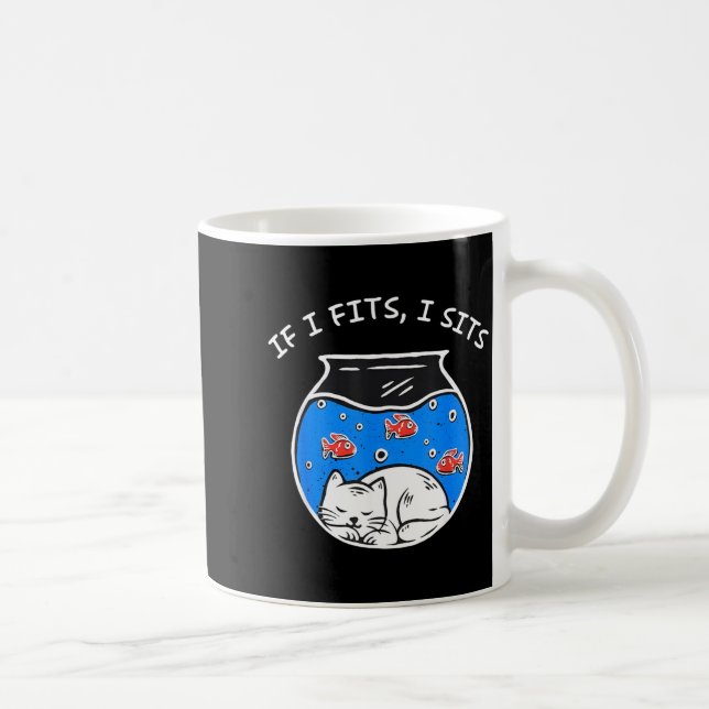 Katt Om Det Passar Sittar Jag Kaffemugg (Höger)