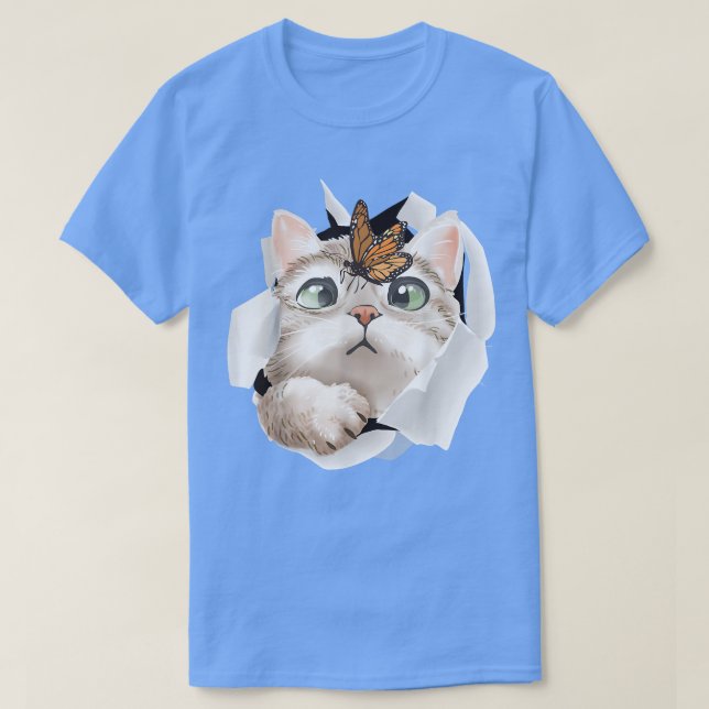 Katt, Orange Katt T, Katt Torn Trasa, Kitten  T Shirt (Design framsida)