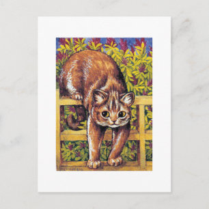 Katt över stängsel, Louis Wain Vykort