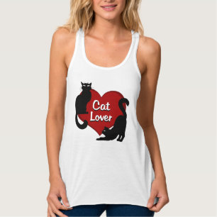 Katt över Tanktop - Kat Lover Shirt för kvinnor Linne Med Racerback