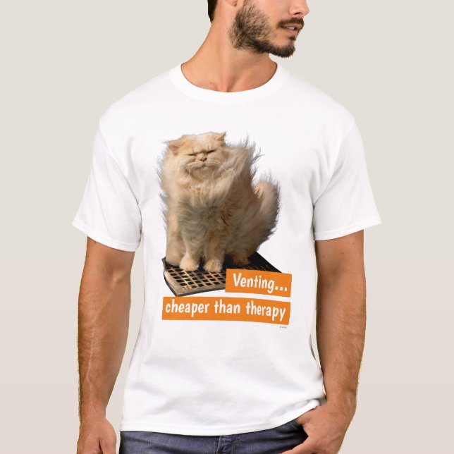 Katt över växt t shirt (Framsida)
