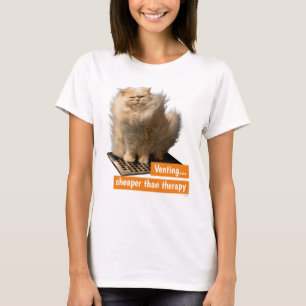 Katt över växt t shirt