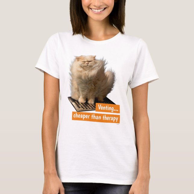 Katt över växt t shirt (Framsida)