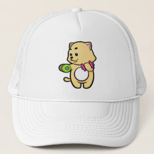 Katt på Biceps-träning med Dumbbells Keps