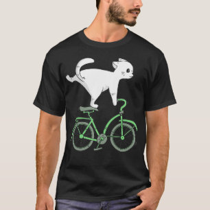 Katt på Bike Kitten Cycling Bicycle Älskare T Shirt