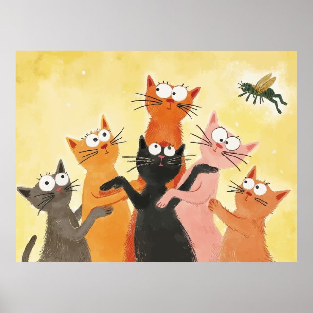 Katt på Buzz Poster (Framsidan)