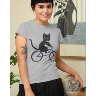 Katt på cykelkatter på cyktuxedo t shirt