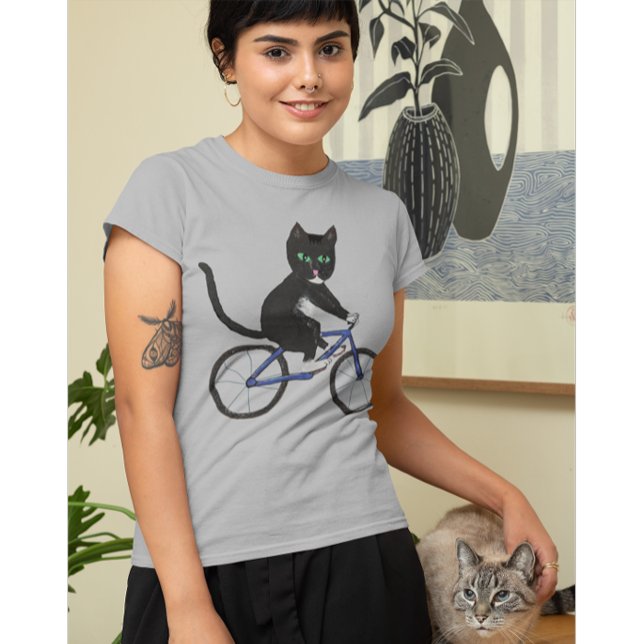 Katt på cykelkatter på cyktuxedo t shirt (Skapare uppladdad)