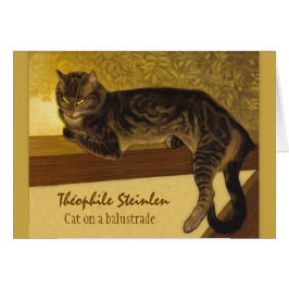 Katt på en balustrat CC0575 Théophile Steinlen Hälsningskort