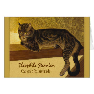 Katt på en balustrat CC0575 Théophile Steinlen Hälsningskort