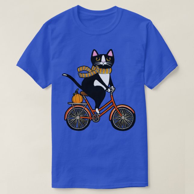 Katt på en cykel t shirt (Design framsida)