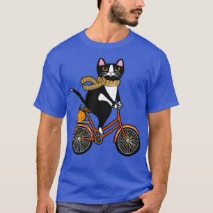 Katt på en cykel t shirt