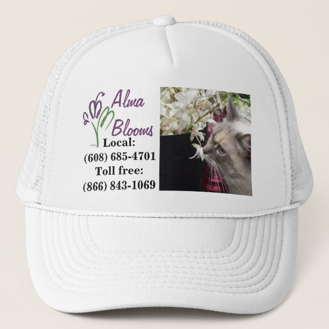 Katt på en hatt... truckerkeps (Framsida)