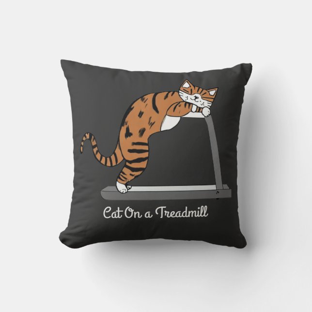 Katt på en treadmill kudde (Framsida)