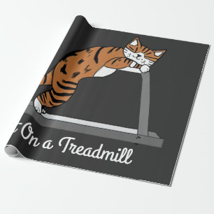 Katt på en treadmill presentpapper
