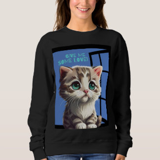 KATT PÅ FÖNSTER CITERAT T SHIRT