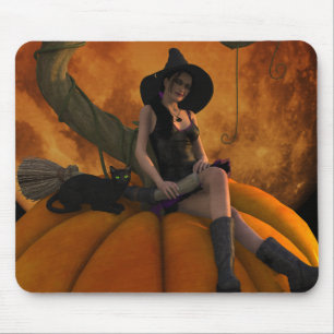 Katt på Giant Pumpkin Musmatta