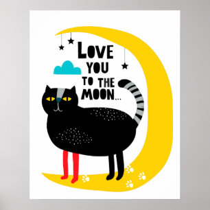 Katt på månen poster