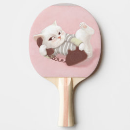 Katt på Mobila Pingisracket