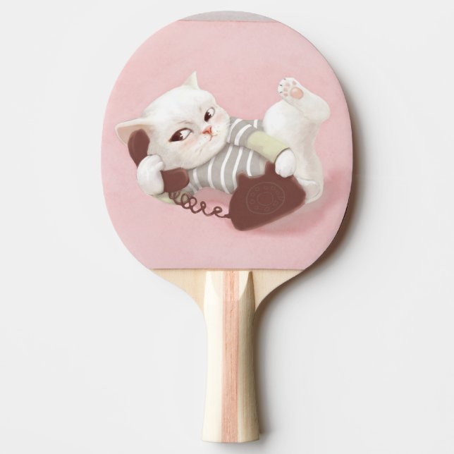 Katt på Mobila Pingisracket (Framsidan)