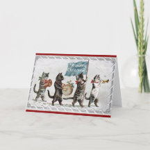 Katt på Parad-julkort