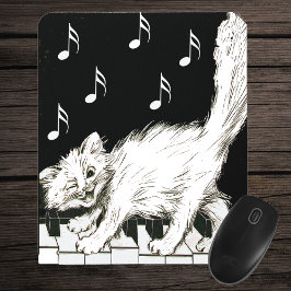 Katt på Piano Nycklar Musmatta