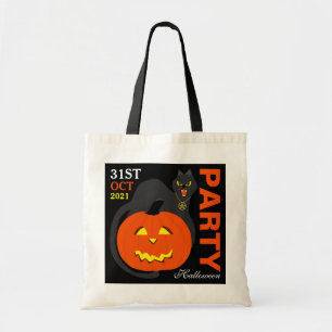Katt på Pumpkin, Halloween Tygkasse