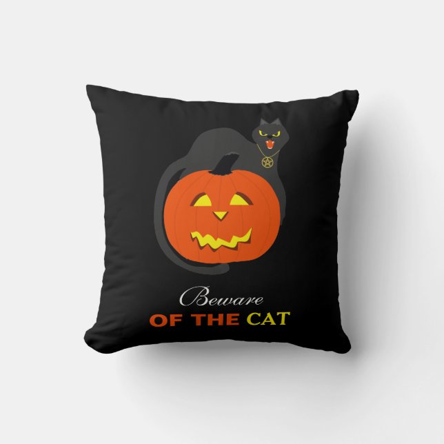 Katt på Pumpkin, var försiktig med katten Kudde (Framsida)