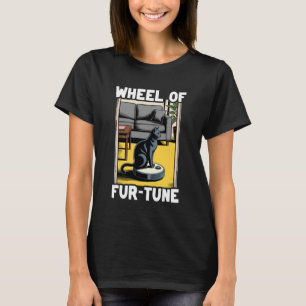 Katt på robotdammsugare Hjul av Fur-Tune Katt  T Shirt
