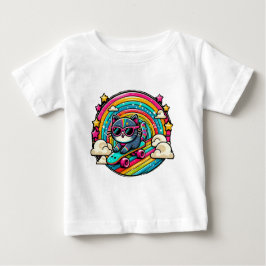 Katt på Skateboard T Shirt