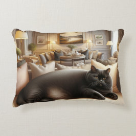Katt på soffa så mysigt prydnadskudde