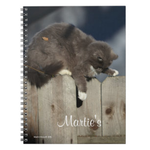 Katt på stängsel (9) anteckningsbok