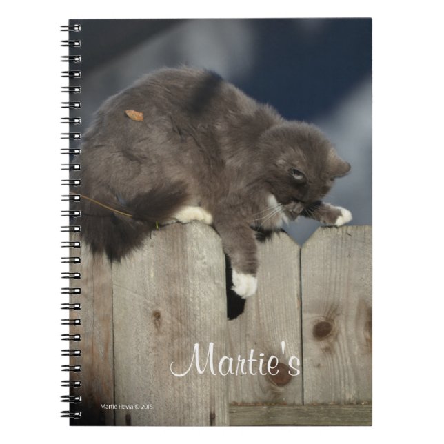 Katt på stängsel (9) anteckningsbok (Framsidan)