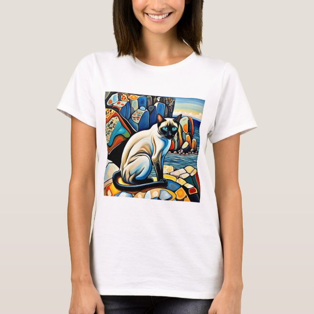 Katt på Sten T Shirt (Framsida)