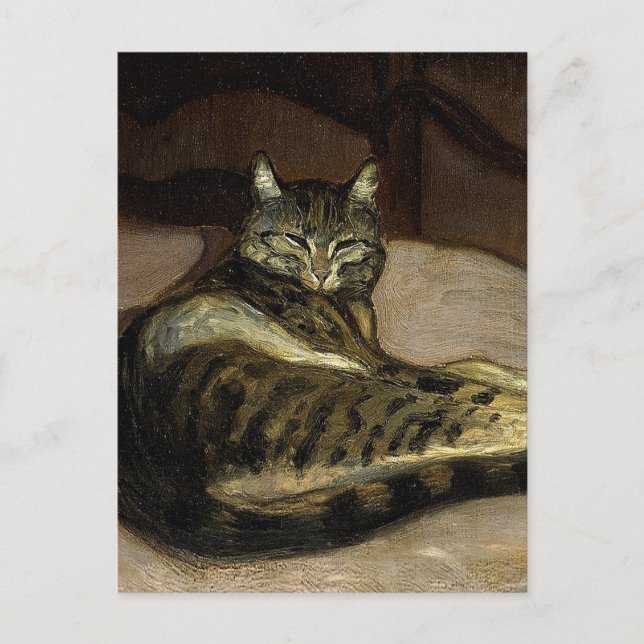 "Katt på stol" av Theophile Steinlen Vykort (Framsida)