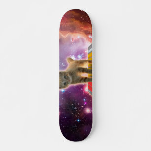 Katt på syntetizrar i rymden mini skateboard bräda 18,5 cm